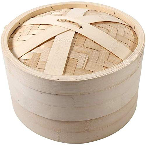 Food Steamer - 4 Größen, 2 Tier, Bambusdampfer Korb-22cm