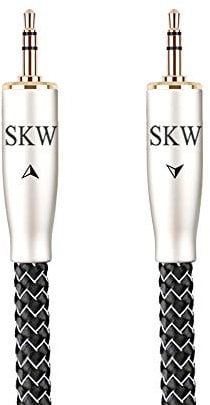 SKW High End WG Series 3.5MM to 3.5MM Cable Male to Male Aux Stereo Cord 5ft/1.5M