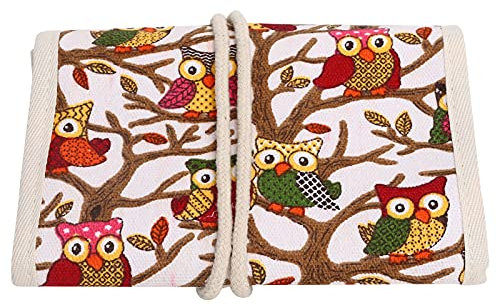Stricknadeln Etui Oxford Tuch Leere Häkelnadeln Aufbewahrungstasche Stricknadelaufbewahrung Reißverschlusstasche Haushalt Outdoor Organizer(Eule)