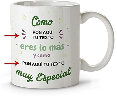 LolaPix Tazas con Frases. Tazas Personalizadas. Tazas Desayuno Originales. Tazas con Frases. Regalos Personalizados. Especial Verde