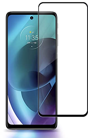 ROVLAK Protecteur D'ecran Compatible avec Motorola Moto G51 5G Verre Trempe 9H Flim Protection ecran Full Coverage Tempered Glass Screen Protector Compatible avec Motorola Moto G51 5G - Noir