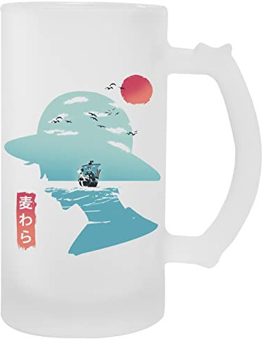 BIOCLOD One Piece Luffy Good Day To Sail Trasparente Tazza per Birra Con Maniglia Transparent Mug For Beer