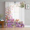 MTBDyyds Verdunkelungsvorhänge 3D Drucken 150X166Cm Bunt Mode Blumen Schmetterlinge Verdunklungsvorhänge Kinderzimmer 2 Stück Vorhang Blickdicht Ösenschal Kindergardinen Junge Verdunklungsgardine