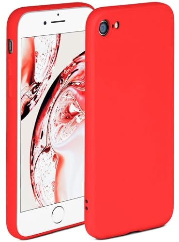 ONEFLOW Soft Case für iPhone 7/8 / SE (2020/2022) Hülle aus Silikon mit Kameraschutz, Silikonhülle mit erhöhtem Schutz fürs Display, Backcover Schutzhülle, weiche Handyhülle, Rot