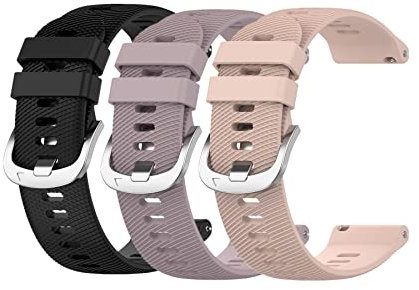 Muovrto Bracelet de 18 mm pour Garmin Forerunner 255S/Venu 2S/vivoactive 4S, 22 mm de Largeur Bracelet de Montre de Rechange en Silicone pour Garmin forerunner 255/Venu 2/ Vivoactive 4