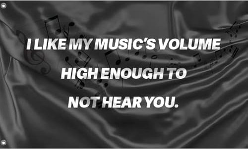 Musik-Volumen-Flagge | einzigartiger Designdruck | hergestellt in der EU (90 x 150 cm)