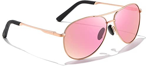 Lunettes de Soleil Homme Pilote Lunettes de Soleil Polarisées Pour Hommes et Femmes Protection Style Classique Lunettes Ultralégères Verres Anti-Reflets Conduite Pêche Sports Avec Lunettes de Soleil