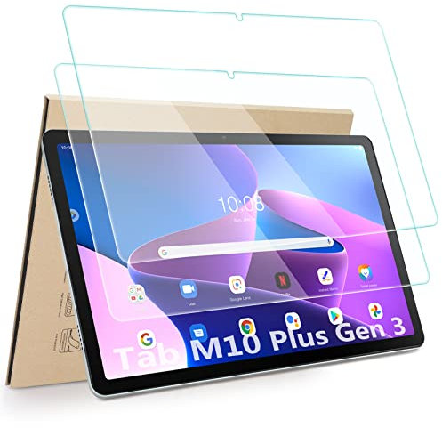 Hianjoo (2 Piezas Protector Pantalla Compatible con Lenovo Tab M10 Plus Gen 3rd 10.6 (TB-125F/128F) / Tab M10 5G 10.61 2023, Tableta Salvapantallas Vidrio Templado 9H Dureza (No para M10 Plus Gen2)