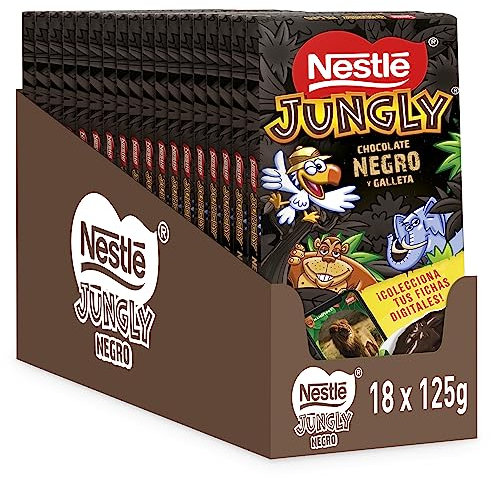NESTLÉ JUNGLY Chocolate negro y galleta 19x90g