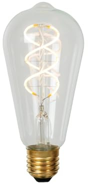 LUCIDE ST64 - Glühfadenlampe - Ø 6,4 cm - LED Dim. - E27-1x4,9W 2700K - Transparent