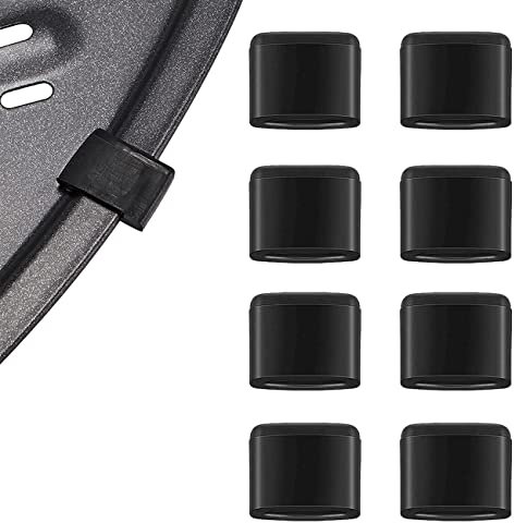 8 Pieces Air Fryer Rubber Bumpers, Aifeier ET Black Air Fryer Replacement Rubber Tips for Power XL Air Fryer Grill Pan