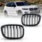 G01 Kühlergrill Schwarz Passend für BMW X3 G01 30i/30i xDrive/M40i xDrive BMW X4 G02 2018-2021 Nieren Grill Glanz Schwarz Doppelsteg Sport grille
