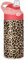 JUMBEAR Leopard Kinder-Wasserflasche mit Strohhalm, BPA-frei, auslaufsicher, 350 ml Trinkflasche, umweltfreundliche Tritan-Sport-Wasserflasche für Kinder, Ein-Klick-Klappdeckel