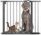 SUBTLETY Barrière de Sécurité Fermeture Automatique Barrières d'escaliers et de Portes Fixation par Pression Grille de Protection sans Perçage pour Enfants et Animaux Domestiques (Noir, 85-95cm)