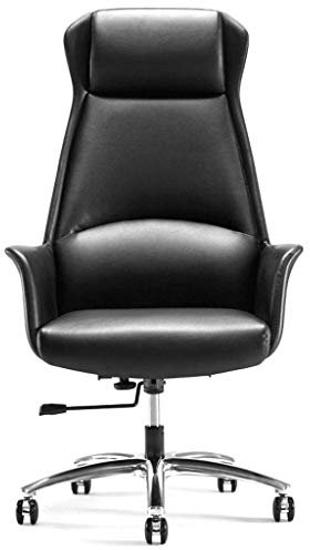 Chaise Executive-Bürostuhl – Schaukelstuhl aus Pu-Leder mit hoher Rückenlehne und Eisenarmlehne und Fußstütze – Liegender Computer-Schreibtischstuhl mit ergonomisch segmentierter Rückenlehne und