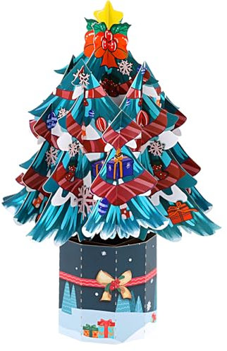 Kesote Weihnachtskarten mit Umschlag Pop Up Karten Weihnachten 3D Weihnachtsbaum Glückwunschkarte Grußkarte