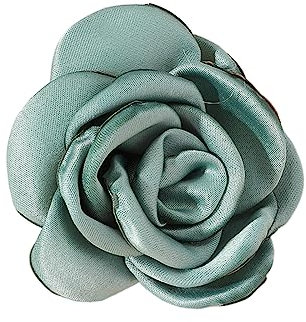 haiaxx Style Vintage Rose Fleur Tissu Broche Antique Inspiré Floral Broches Corsage Safe Pin Vêtements Décor Accessoires Rose Fleur Broche Vert