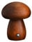 Nachtlicht aus Holz, Pilz-Nachtlicht, niedlich, klein, Pilz-Schreibtischlampe, wiederaufladbar, Pilz, Nachttischlampe, verstellbares Nachtlicht für Schlafzimmer, Heimdekoration (dunkles Walnuss,