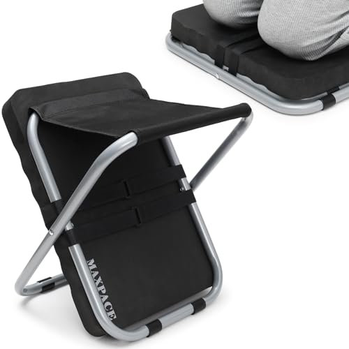 MAXPACE Garten-Kniepolster und faltbarer Gartenhocker, 2-in-1, extra dick, weich, wasserabweisend, bequem, langlebig, Schaumstoff-Knieschoner, Kissen, Garten-Kniebank und Sitz für Gartenarbeit,