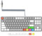 AJAZZ AK873-75% Wired Gaming Keyboard with Coiled Usb C Cable-Hot Swap Red Switch Mechanical Keyboard-LIGHTSYNC RGB TKL 80% Compact 87 Keys PBT Keycaps-Detachable Magnetic Upper Cover for PC/Mac-Grey