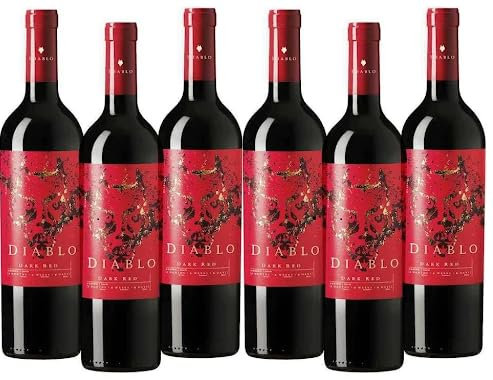 Diablo Dark Red Wine - Case of 6 Bottles (75 cl Each) - Premium Quality Red Wine Collection