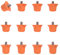 55 Sport Classic Nylon SG Replacement Football Studs - 12 Pack (13/16mm) - Neon Orange