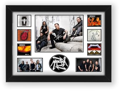 AllStarMedia Tribute to Metallica Inspired Music Poster Print | Fan Art Style Music Wall Art | Limited Edition Print | A4 Framed