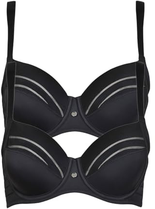 Lisca 2er Pack Bügel BH Alegra 020147 Gr. 100D in Black