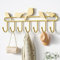 Porte Manteau Mural Avec 7 Crochets, Patère, Porte-manteau Mural, Décoration D'art Mural, Patères Pour Oiseaux,Portant À Vêtement Pour Salle De Bain, Chambre, Entrée, Rangement Pour La Maison(White)