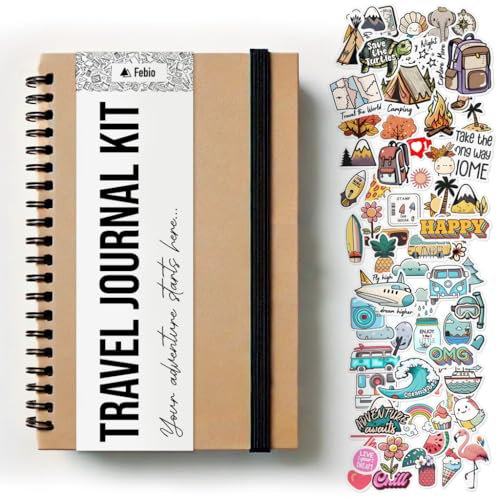 Travel Journal Scrapbook / Reisetagebuch Zum Ausfüllen, travelers notebook a5, bullet journal zubehör, travel gadgets, camping gadgets, reise geschenk auslandsaufenthalt, urlaubstagebuch erwachsene