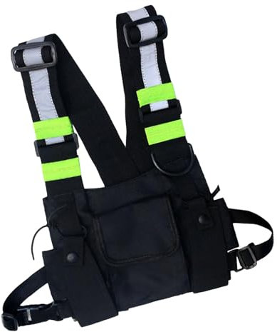Outdoor Chest Front Bag - Sports Chest Front Pack | Chest Bag for Men with Extra Storage | Chest Bag Radio Vest Chest Pack for Men | Waterproof Outdoor Sports Chest Bag for Running, Cycling