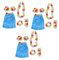 GALPADA 3 Stück Hawaii Grasrock Hawaii Hula Rock Bunter Tropischer Hula Tanzrock Tropischer Hula Grasrock Blau