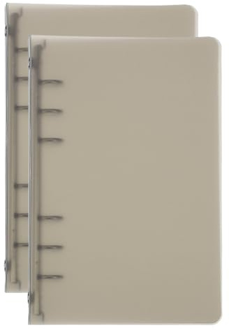 PATIKIL Einband für A6, 2 Stück PP 6-Ring-Loose-Leaf-Binder-Schutzumschlag Rundring-Binder-Einband nachfüllbares Notizbuch Verdickter Frosted-Binder für Meeting-Notizbuch-Ordner, Braun