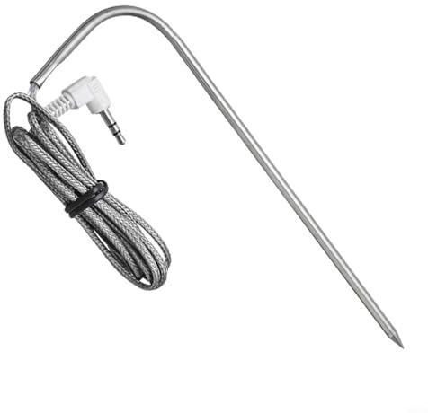 Aprilsunnyzone Ofentemperatursensor, Ersatz-Fleischsonde für Traeger-Grills/digitale Thermostate, Holzkohle, Robustheit, Edelstahl, Messing