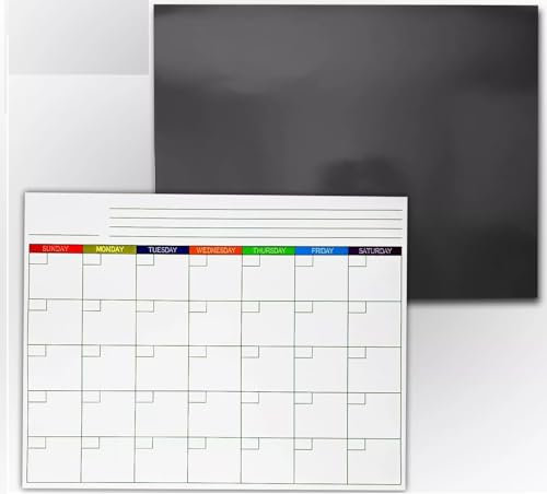 A4 Monthly Planner Magnetic Whiteboard Dry Wipe Fridge to Do List Meal Shopping