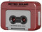 Creative Mini Tape Recorder Keychain Retro Recorder Keychain Cassette Player For Music Playback Portable Keychain Pendant Decorative Tape Player Keychain Recorder Schlüsselanhänger (Red, One Size)