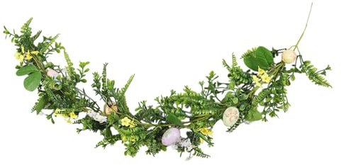 Künstliche Ostergirlande, 110 cm, Ostermantel-Girlande, -Türhänger mit bunten Eiern, , Basteln für Ostern, Frühling, Party, Heimdekoration, Ostereierkränze