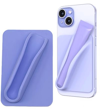 KGDUYC lipgloss handyhülle,Handyhülle mit Lipgloss Halter, Silikon Lipgloss Schutzhülle für Handy, Aufklebbare Kartenhalter Hülle, kompatibel mit iPhone, Samsung Galaxy, Smartphones (Lila)