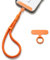 MORSUNBELA Cuerda para movil, Cordon para Móvil, Cadena de Teléfono Móvil, Cordón para Móvil Ajustable, Cordón de Correa de Muñeca - Naranja