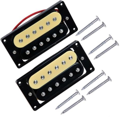 Warmhm Zebra Faced Humbucker Doppelspulen Pickups für Gitarre Paar Kompatibel mit Meisten Gitarren Pole Spacing Halterungen für Hals und Brücke