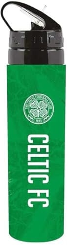 Hy-Pro Officially Licensed Celtic F.C. Aluminium Bottle - 750ml, Integrated Folding Straw, Leakproof, Lightweight, Great Football Gift Idea