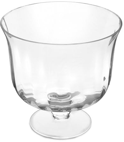 Jamie Oliver Big Love Showstopper Bowl, 22cm Large Glass Serving Dish and Centrepiece for Desserts, Trifles, Layered Cakes, Fruits, Dishwasher Safe, Gift Boxed