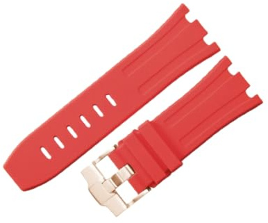 ROUREOX Breites Silikon Uhrenarmband 28mm, Wasserdichtes Kautschuk Band, Robustes Gummi Ersatzarmband Sport für Audemars Piguet Royal Oak Offshore 15710 15703-H4