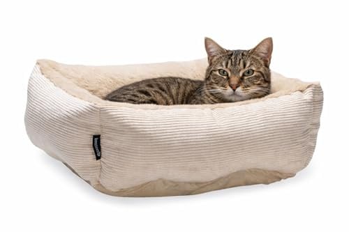 Beeztees Moza, Katzenbett, Plusch, Beige, 48X37X15 cm