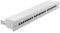 deleyCON CAT 6 Patchpanel Verteilerfeld 24 Port - Desktop 19 Zoll Rackeinbau Servermontage - RJ45 - Geschirmt - TIA568A TIA568B Grau