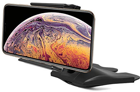QGECEN Support Universel pour téléphone Portables à Fixer dans l'emplacement pour CD dans la Voiture Rotation à 360 degrés pour iPhone 12 X Samsung Galaxy LG Huawei Sony