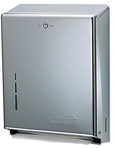 San Jamar T1900 X C Multifold Handtuchspender, gro e Gap, Metall vorne/hinten, Schloss und Schl ssel, chrom matt