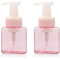 Viewnub 250ML Foaming Hand Soap Dispenser Foaming Pump Bottle with Plastic Tops Square,Pack of 2,Transparent Pink