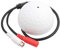 Yoidesu Microfono ad Alta sensibilità Microfono di sorveglianza CCTV Ampia Gamma di 100m² Microfono HiFi Pickup per Telecamera CCTV/IP/DVR/NVR, Bianco