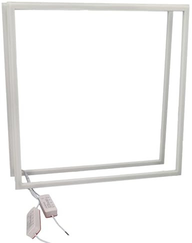 Jandei – Pack 2 Paneles LED 60x60cm. Marcos Luminosos 48W, 4800 lúmenes para Instalación en Falso Techo Modular con Placas Armstrong, 40000 Horas - Driver incluido (Luz Natural 4200k)